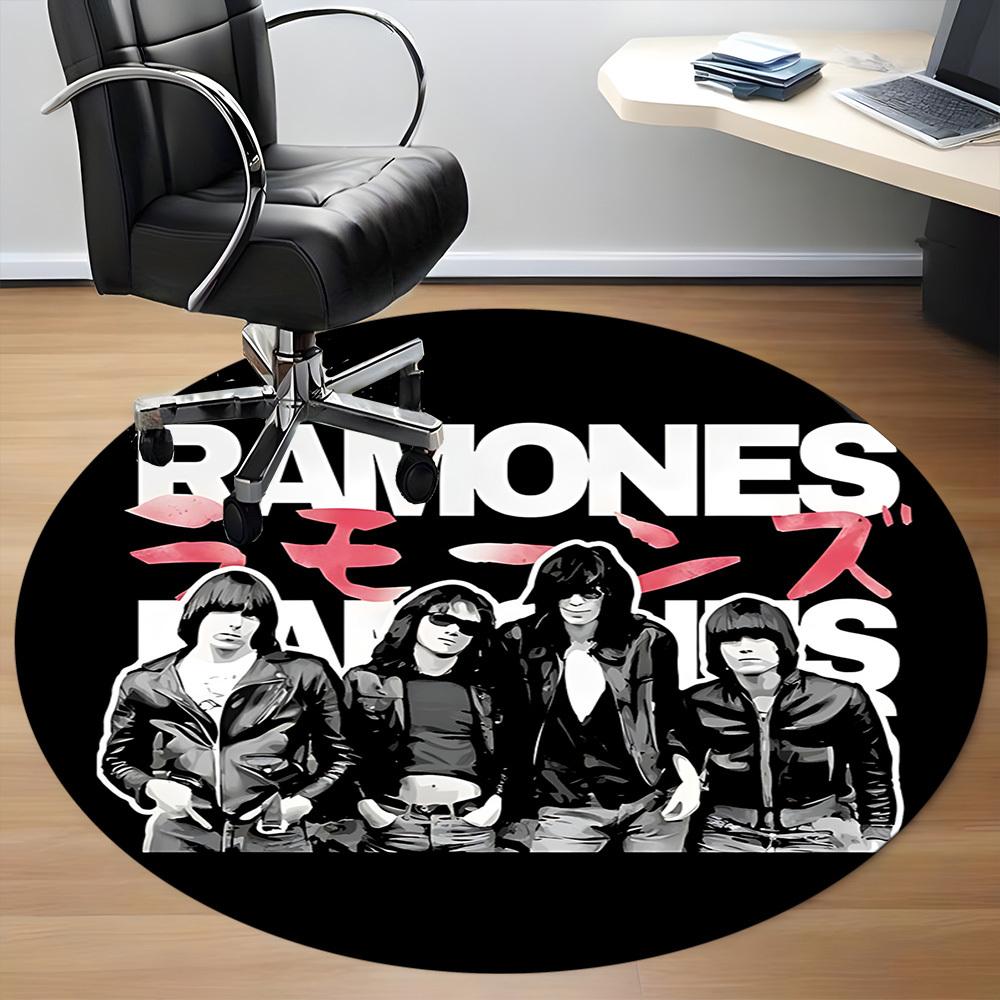 1PC Ramones Office Round Area Rug, Indoor Mat Suitable For Office, Under Office Chairs Bedroom Living Room Home Decor DT1212051