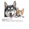 Peeping Husky Cat Window Sticker UV-Resistant Waterproof PVC Removable Dog Kitten Glass Door Decorative Decal