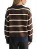 Maglione a Righe con Collo a Polo da Donna Yuehe Cross - Moda 2026 Classico Casual