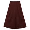 Fei Yuan Women's Elegant High-Waist Accordion Pleated Skirt - Autumn/Winter Style