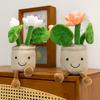 Simulation Creative Lotus Potted Plush Toy Fun Plant Lotus Ornament Living Room Decoration Doll Machine Doll