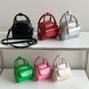 Korean Fashionable Exquisite Mini Handbag New Simple Bowling Bag PU Leather Casual Cross-body Small