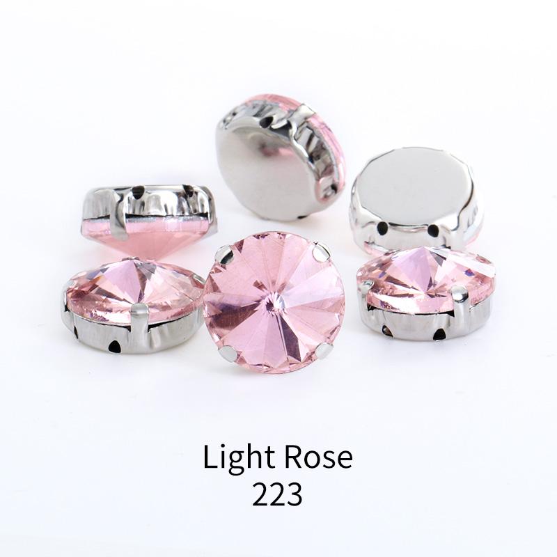 Kulaté korálky 18mm knoflíky, skleněný kámen se stříbrnými drápy, našívací kamínky, krystaly, štrasové diamanty pro vyšívání oděvů