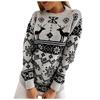 Women's Fashion  Winter Christmas Knitted Long Sleeve Round-Neck  Sweater