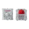GATERON Jupiter Red Keyboard Linear 45gf RGB LED Factory Lubricated Key Switches for MX Mechanical Keyboards Switches, 5-Pin (Red, 110pcs)