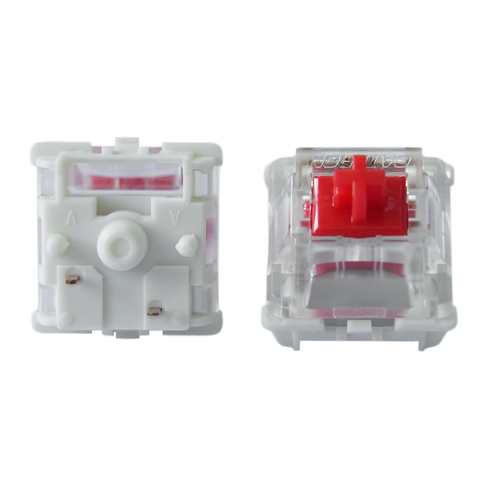 

GATERON Jupiter Red Keyboard Switches, Linear 45gf RGB LED 5-Pin Factory Lubricated Key Switches for MX Mechanical Keyboards (Red, 110-Pack)