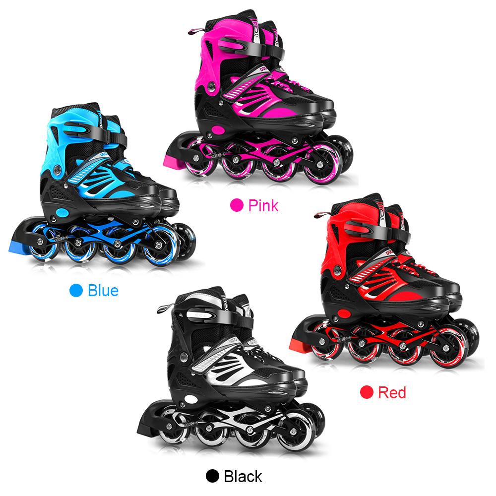 Patins à Roulettes Enfants Double Rangée - Taille Réglable, Couleurs Fun, Protection Cheville