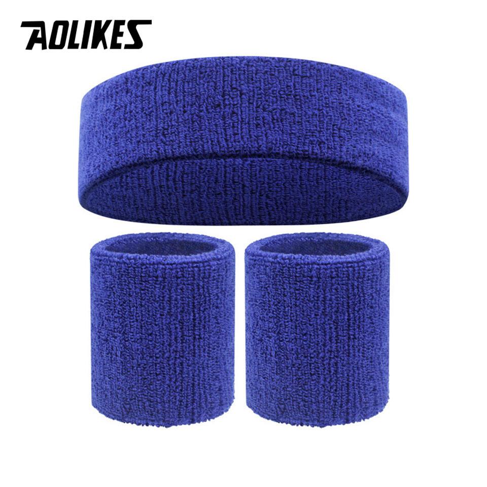 Aolikes Sports Headband Sweatband Stretch Elastic Outdoor Sport Sweat Headband Wristband Women Gym Running Tennis Headwrap