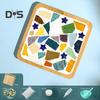 Mosaic Craft Coaster Making Kit for Adults DIY Glass Mosaic Tiles Kits Ceramic Art Bulk Materials Package for Women Kid Seniors Handmade Gifts