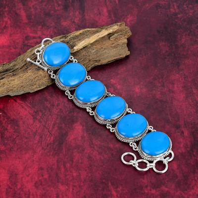 Arizona Türkis Edelstein 925 Sterling Silber Schmuck, handgemachter wundervoller Edelstein Schmuck Armband Türkis Schmuck für Sie
