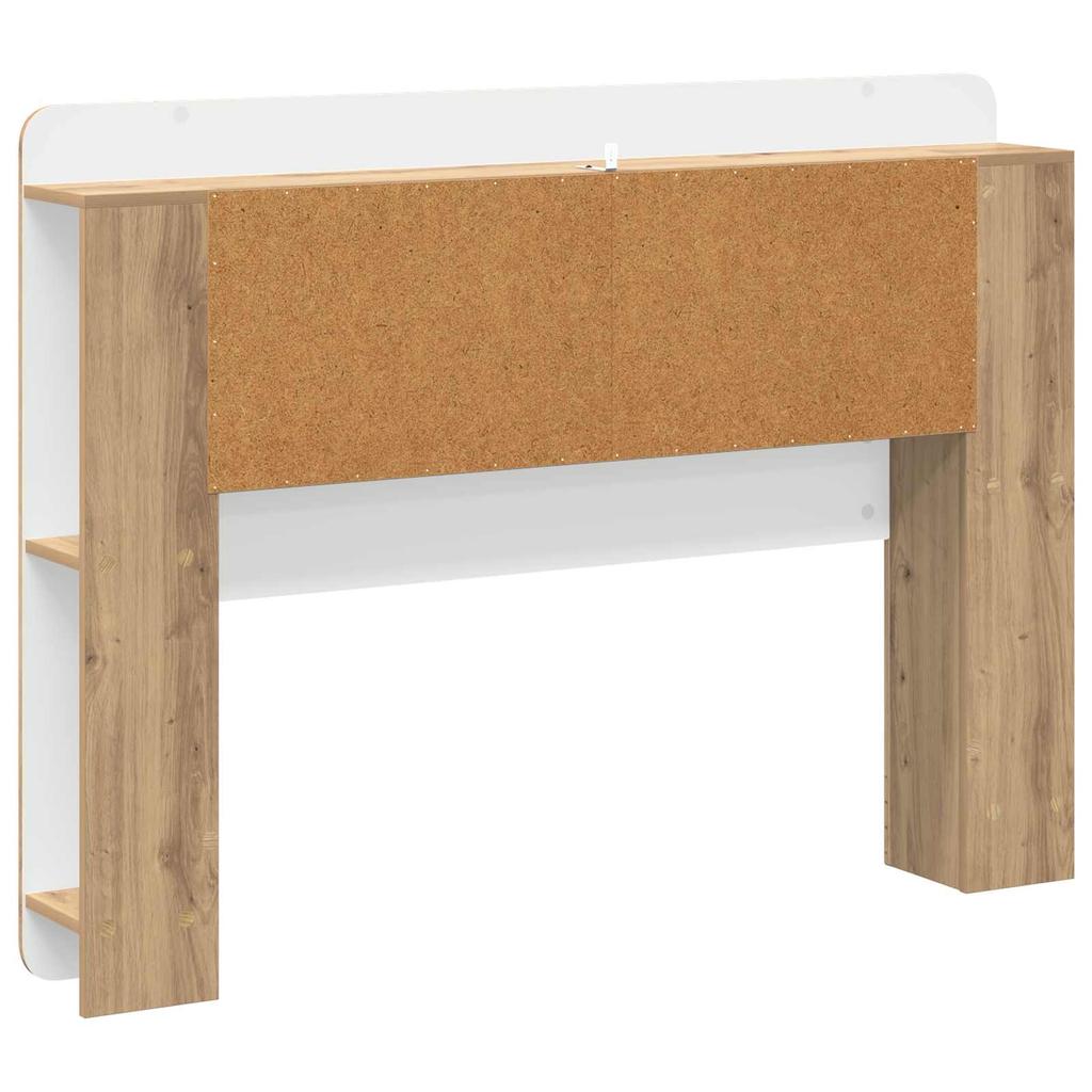 Headboard Cabinet with Storage Artisan Oak Wood Based Material