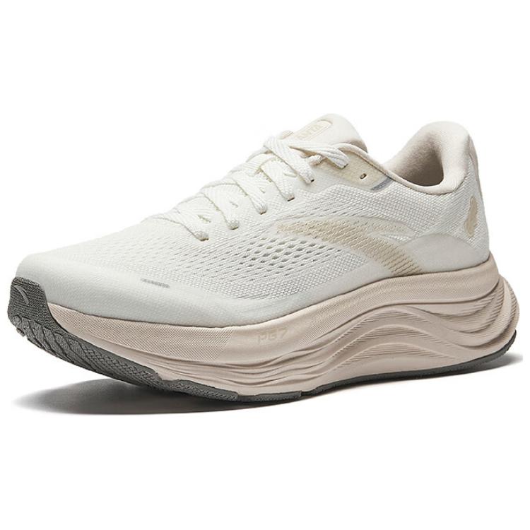 Anta Travel Step 2 Comfortable Versatile Non-Slip Wear-Resistant Low-Top Casual Running Shoes Women Sneaker White Beige 122525546-2