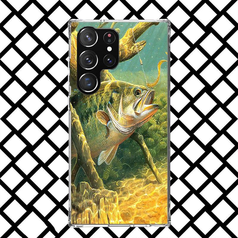 

Carp Fish Fishing Rod Hook Phone Case for Samsung Galaxy S26 S25 Edge S24 S23 Ultra S22 Plus S21 FE S20 + Soft Cover Print Funda Samsung S23 Plus