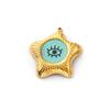 2 PCs 304 Stainless Steel Religious Charms 18K Gold Plated Enamel Evil Eye Pendants For DIY Necklace Jewelry Making Findings