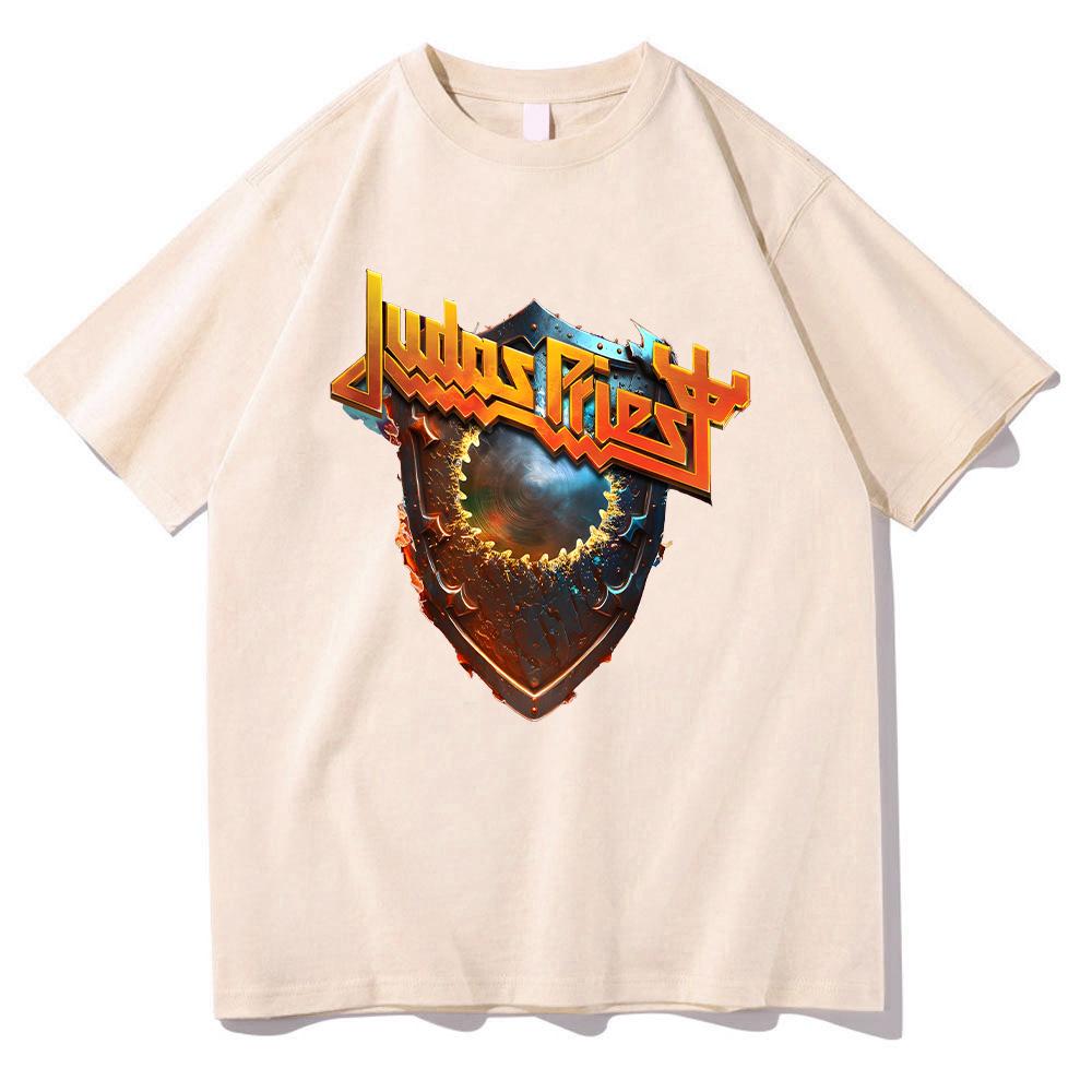 Judas Priest Shield of Pain Tour 2025 Tshirts Judas Priest Band Metal Rock Clothes Men Women Cotton Crewneck Unisex T-shirts Y2K