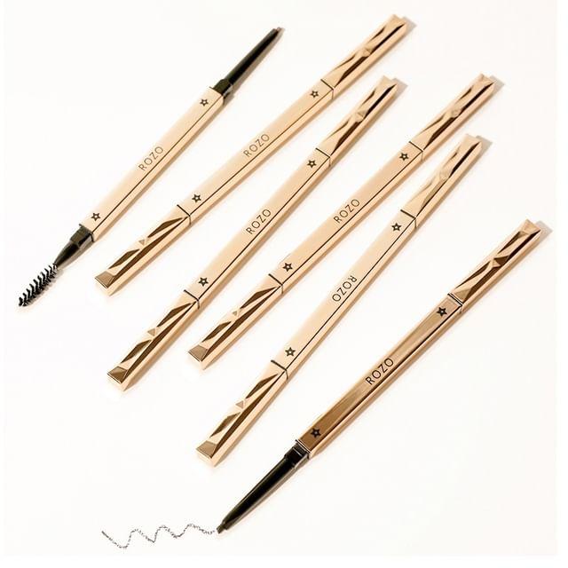 ROZO - 2 In 1 Golden Diamonds Eyebrow Pencil + Brush - 6 Colours 805# Tea Brown (Triangle) - 0.3g