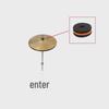 Black & Gold Non-Slip Felt Drum Cymbal Pads - Set of 10