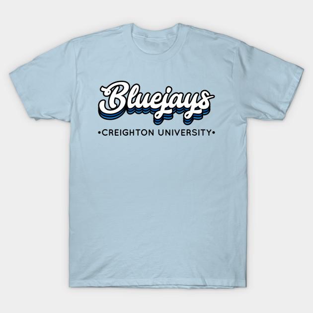 Men Black Print T-shirt Bluejays - Creighton No-Cut Transfer Paper Print Cotton Tshirt M светло-синий