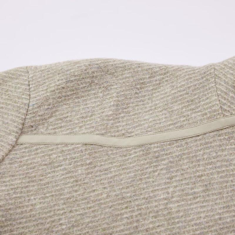Xiangying Women's Semi-High Collar Wool Blend Coat