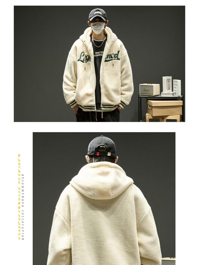 Palton Pulover Cașmir pentru Bărbați 2024: Jachetă de bumbac groasă, cu glugă, de toamnă/iarnă, cu plus de catifea, caldă și rezistentă la frig pentru adolescenți