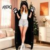 Comfortable Oversized Cape Animal Wearable Blanket Hoodie Adults Fleece Sweatshirt Winter Sleepwear Sleepwear Halloween Cosplay Costume Plush Hooded