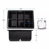 Silicone Ice Mold with Lid - Round & Square Large Ice Cube Tray, Six-Grid Honeycomb Design, 37 Cubes.