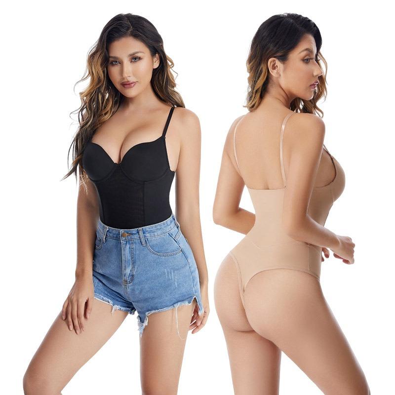 Womens Postpartum Tummy Control Shapewear One Piece Bodysuit With Built In Bra