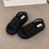 Open-toed fashion woven casual sandals  summer new breathable comfortable versatile thick-soled heightening beach shoes