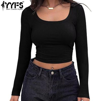 Damenmode Casual Frühling Herbst Einfarbig Druck Langarm Quadrat Kragen Blusen & Hemden