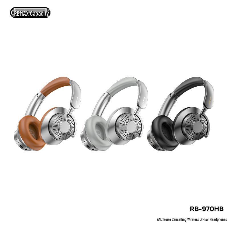 Remax Five Wheat Dual Feed ANC Over-Ear Wireless Headphones with Long Battery Life and Bluetooth 6.0.