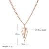 Fashion Glossy Pendant Necklaces For Women  Rose Gold Simple Triangle Pendant High Quality Daily Fine Jewelry