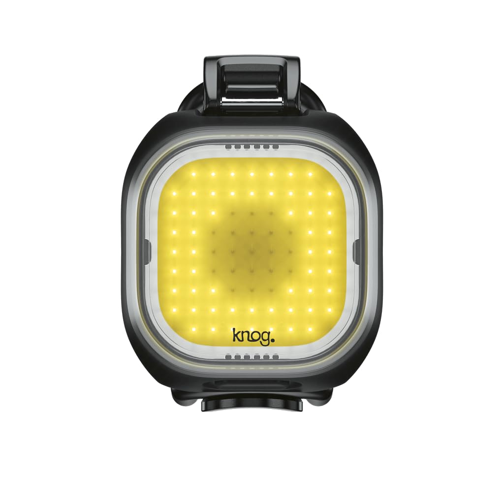Knog Blinder Mini Bike Light Bright 50 Lumens Bicycle Headlight with COB USB 8 Flash Ultra Lightweight IP67 300m Square Shape - LED, Rechargeable,