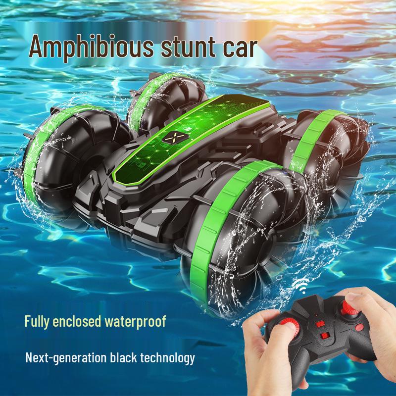 

Remote Control Amphibious Stunt Car: 2.4G Double-Sided Beach Toy 1:16
