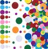160 Stück Mini runde Schaumstoffaufkleber, Bunte glitzernde runde Punkt-Schaumstoff-Feiertagsaufkleber, Selbstklebende EVA-Aufkleber.