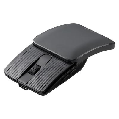 SANWA DIRECT Petite 5 Roues Compatible avec Bleu Livré avec Souris Noire, Pliable, Bluetooth, Silencieux, Boutons, Boutons Précédent/Suivant, Boutons,