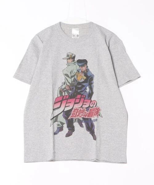 Jojos Bizarre Adventure Printed TShirt 26s1 Light Gray Japan New