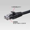 Sanwa Supply LAN Cable CAT6A Stranded Wire 10Gbps/500MHz Gigabit Ethernet Cable Anti-Claw RJ45 Connector (3m) Black KB-T6AY-03BK