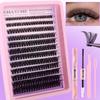 Natural Thick D-Song Single Cluster False Eyelashes 10-18Mmdiy Segmented Multi-Hair Eyelashes