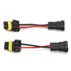Pair H11 Male To 9005 9006 Female Adapter Headlight Fog Light Universal Plug and Play 12V‑24V