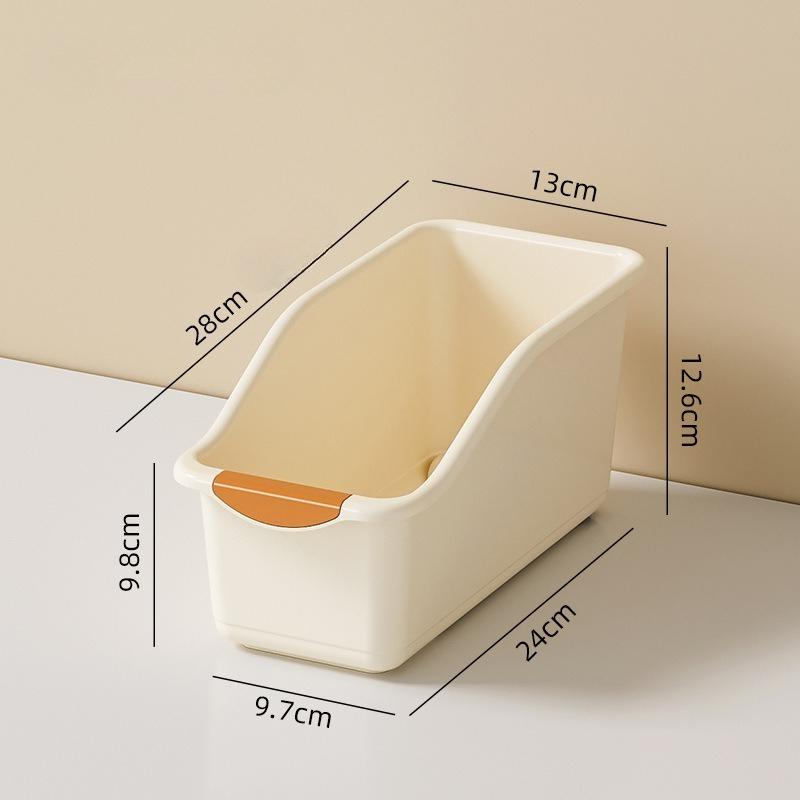 

Plastic Multi-functional Storage Box Set! Curved Design for Home Organizing, Great for Kitchen & Trash Sorting white