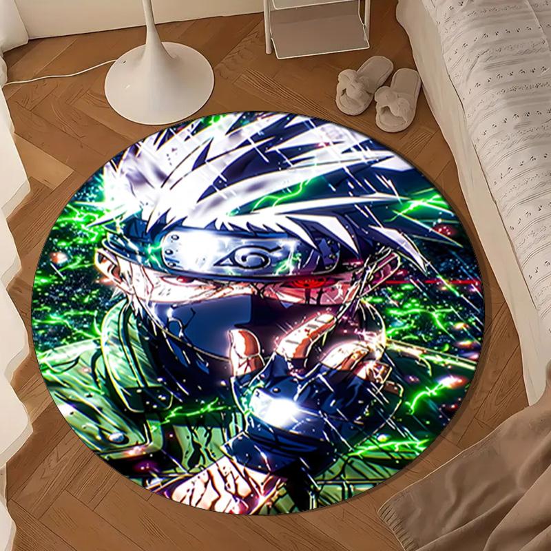 Dark Anime ninja Character Round mat Home Decor, Chair rug For livingroom,Bedroom, doormat home decor Birthday Gift Christmas Gifts