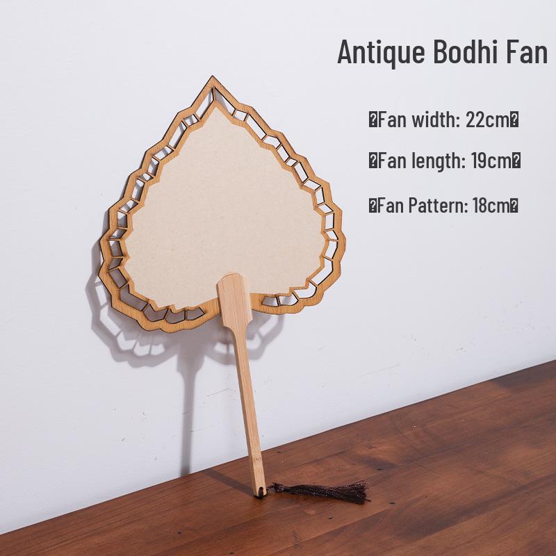 Thick Xuan Paper Hollowed Round Fan: High-Grade Double-Sided Blank Ancient-Style for French Painting & Calligraphy