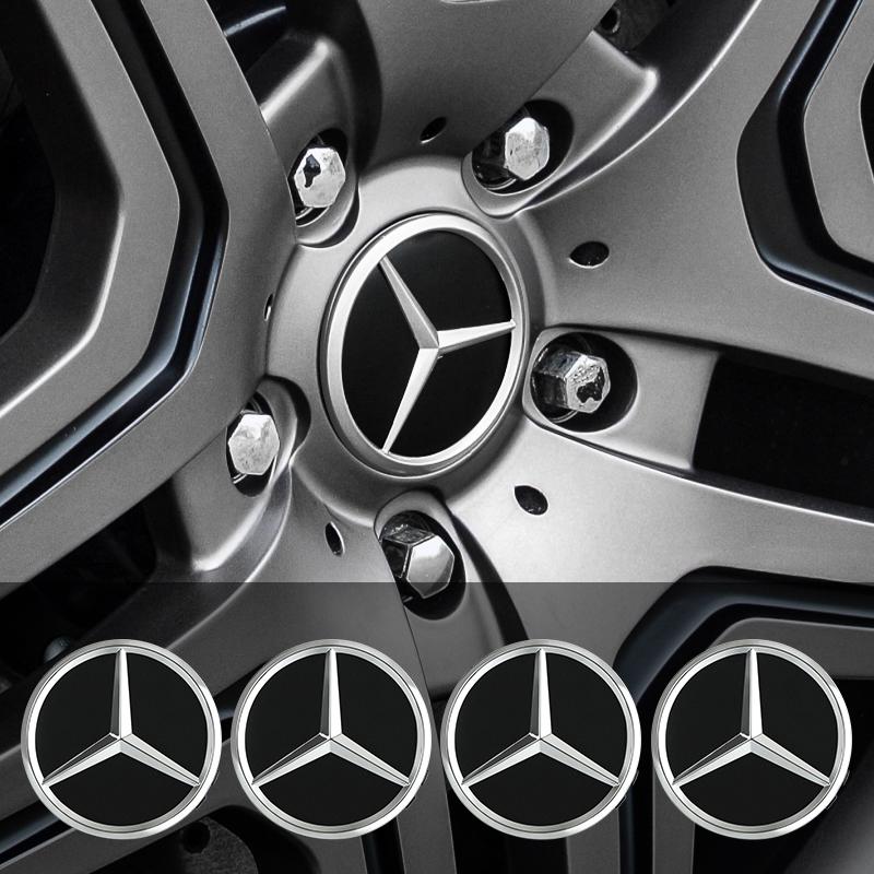 For AMG 4pcs 75MM Car Wheel Center Hub Caps Covers Mercedes Benz GLE GLK SLK CLA CLK W203 W204 W205 W209 W210 W211 accessories QM2