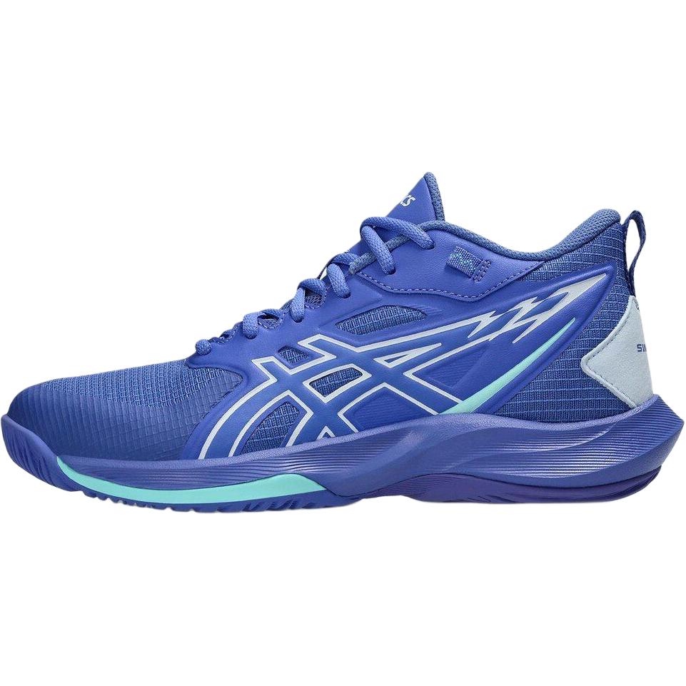 Asics Swiftace Junior Versatile Comfortable Supportive Mid-Top Kids Basketball Shoes Blue Kids sneaker 1064A022-400 32.5