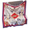 Lightweight 90x90cm Square Scarf Women Navy Style Sun Protection Silk-Like Feel Wear Chic Versatile Accessory