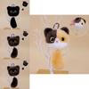 Plush Siamese Cat Tail Keychain With Soft Pp Cotton Fill For Cute Animal Collectors
