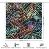 Bright Tropical Palm Leaves Shower Curtain Multicolored Leaf Design for Bathroom Decor – 72 x 72 (Red Blue Yellow Green)