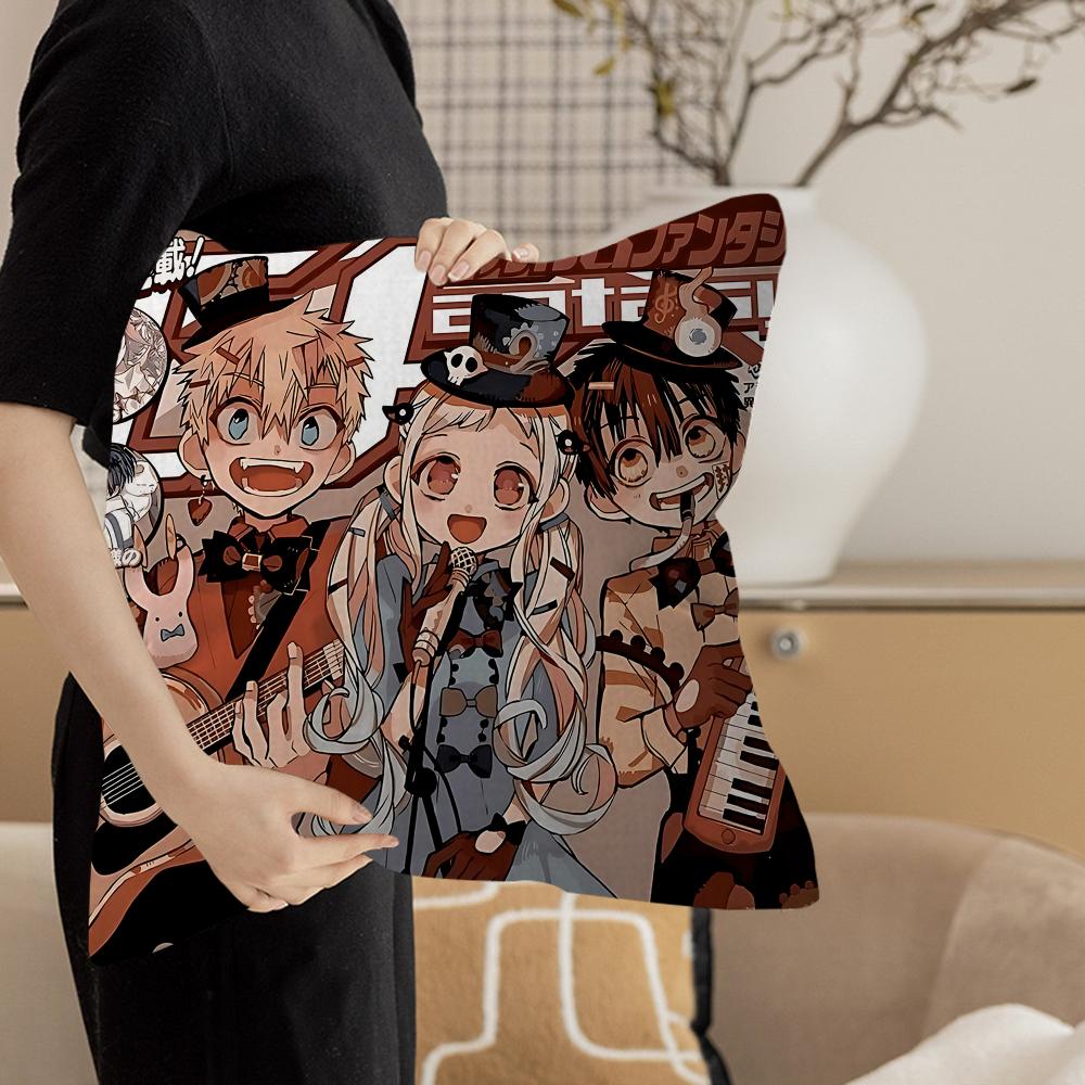 Anime Toilet Bound Hanako Kun Cushion Cover Inches Farmhouse Decor Home Throw Pillow Covers For Couch Decorations