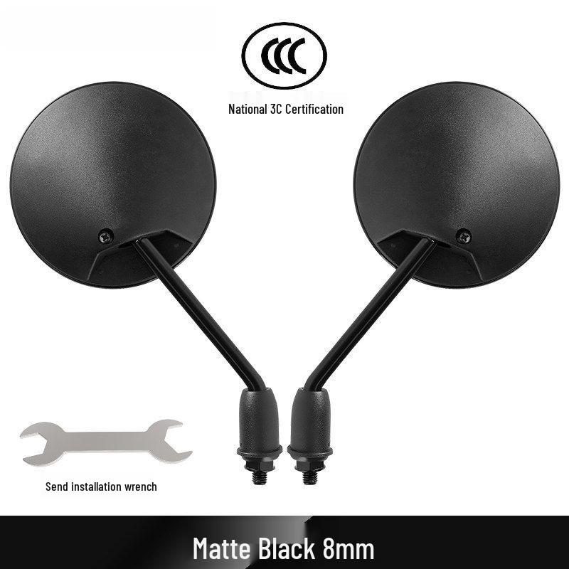 Universal 360° HD Convex Rearview Mirror for Electric Vehicles - Anti-Dizziness, Wide View, Ideal for Cycling