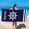 Asciugamano da Spiaggia Personalizzato a Strisce Nome/Logo Personalizzato Asciugamano in Microfibra Sottile Asciugatura Rapida Assorbente per Spiaggia Nuoto Yoga Bagno Sport